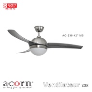 Acorn Ventilateur AC-238 | 42 Inch Ceiling Fan | 18W LED Tri-Color or E27 Lightkit