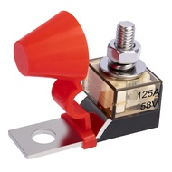 Terminal Fuse Block 125A 58V DC Battery Terminal Fuse Single Stud Marine Battery Fuses with IP66 Wat