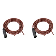 XLR Speaker Wire Speaker Bare Cable to XLR Plug Gold Plated XLR 3 Pin Male Connector Replacement Aud