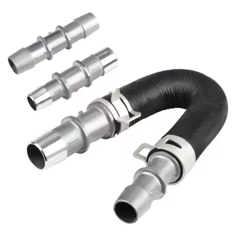 U1JF Automotive Aluminum Engine Heater Bypass 626-001 with 5/8" 3/4" Hose for Most Common Heater Hos