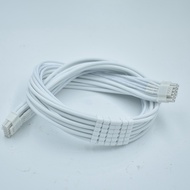 17AWG PCI-e 5.0 12VHPWR PSU 600W Silicone Wire Bright White Sleeved Cable 16pin 12+4 Pin Male to 12+