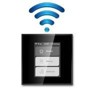 For Tuya WIFI LCD Smart Switch with Touch Screen 1 2 3 Gang Light Curtain Switch