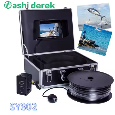 Underwater Camera Fish Finder 7inch Display 200M Cable with 8GB Recording Video IP68 Waterproof Came