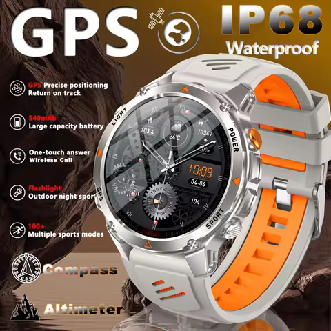 2025 NEW Outdoors Military GPS Sports SmartWatch Men RIDE Run GPS tracker Swim 3ATM Compass Altimete