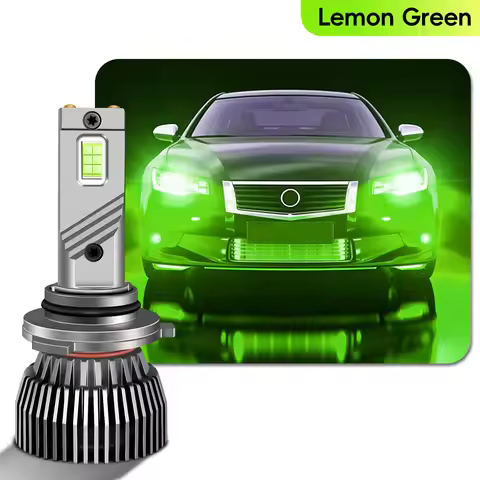H1 H3 H7 H8 H9 H11 H16 HB3 HB4 LED Headlight Bulbs 12V 24V 65W 3000K Green Lemon Super Bright