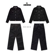 RAW DENIM STRAIGHT JEANS