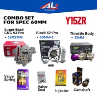 Y15ZR COMBO Set for Spec 60mm ESR REDLEO Block X2-PRO CNC SuperHead V3 Pro oval throttle body 19/22m