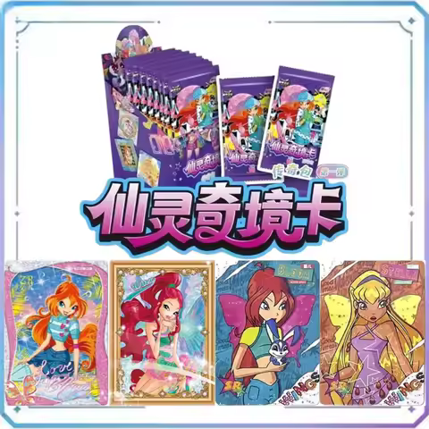 Genuine Winx Club Card Magic Bag Fairy Bag Fairy Wonderland Cards Bloom Flora Anime Toys CollectionC