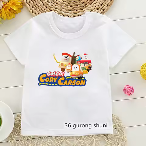 Go! Go! Cory Carson And Friends Tshirt Cute Cartoon Print Children'S Tshirt Summer Boys/ Girls Unive