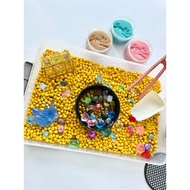 Treasure Hunt Sensory Play Dough Kit for Kids – Sensory Bin with Beads, Gems, Scoops & Fine Motor Ac