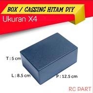 Black Plastic Box X4 12.5cm