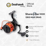 Seahawk Shore Liner 5500 Max Drag 12kg | Screw in handle | Smooth & Durable Spinning Fishing Reel