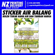 Sticker Air Balang Kelapa Muda