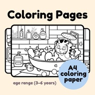 18 Coloring pages imau printed | kertas mewarna imau | zatielukis