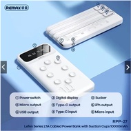 [Local Seller] REMAX RPP-27 10000MAH Lefen Series 2.1A IP / Micro / Type C Cabled Powerbank with Suc