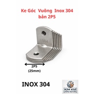 2P5 Stainless Steel 304 corner bracket, length from 1T2 to 2T