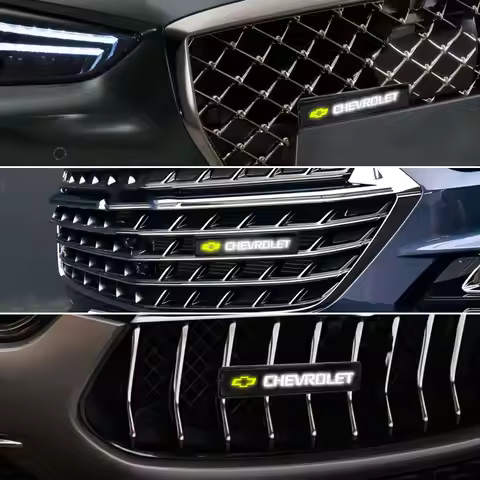 LED Front Hood Grille Emblem Badge Decorative Car Light For Chevrolet Onix Cruze Silverado Impala Eq