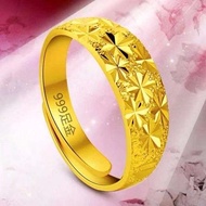 [ฟรีค่าจัดส่ง] แหวนทองแท้ 100% 9999 แหวนทองเปิดแหวน. แหวนทองสามกรัมลายใสสีกลางละลายน้ำหนัก 39.6 กรัม (96.5%) ทองแท้ RG100-1กรุงเทพมหานคร Pattaya ส่งมอบ 99