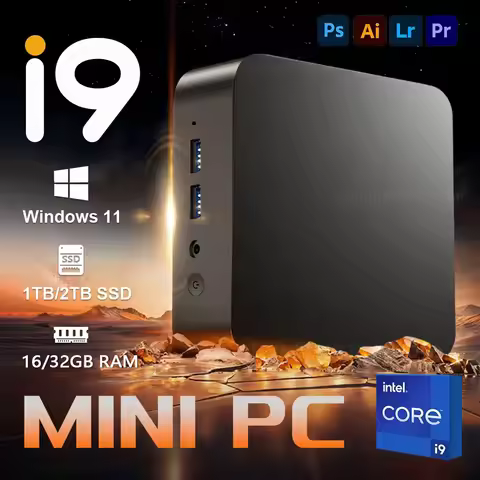 Mini PC Intel Core i9 Processor UHD Graphics Small Pocket Computer Windows 11 Mini PC WiFi6 1TB NVMe
