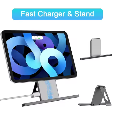 2-in-1 Fast Charger & Stand Magnetic Wireless Charger for iPad Pro/iPad Air Fast Charging Aluminum A