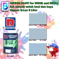 Nippon Paint Q-Lac Wood and Metal Paint Collection 5 Liter Yours Truly 1530P / Blue Wish 1538P / Bos