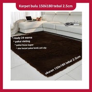 Karpet Bulu Karpet Permadani Karpet Lantai Polos 150x180 tebal 2.5cm