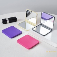 [BraveYimu] 2-Face Makeup Mirror Square Portable Cute Girl'S Gift Hand Mirror Pocket Double-Sided Ma