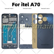 Back Battery Cover Glass Housing For itel A70 Housing Glass Door Back Battery Back Cover Case camera