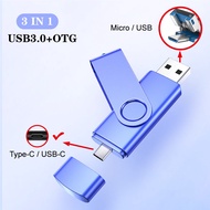 OTG USB Flash สำหรับโทรศัพท์มือถือ 1TB 2TB USB แฟลชไดรฟ์ Memory Stick pendrive USB Flash Drive สำหรับ Android Samsung Huawei VIVO เข้ากันได้กับ iPhone 15