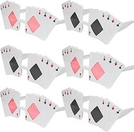 6 Pcs Poker Themed Sunglasses, Playing Card Glasses Ace Eyewear Casino Poker Night Gift Accessories 