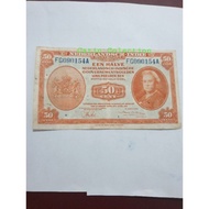 Uang Kuno Seri Nica 50 Cent Nederlandsch-Indie kondisi bekas terpaka