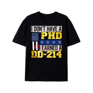 Men'S Dd-214 Graphic T-Shirt - "I Earned A Ph.D. In 3.14 Days" Design With Ameri