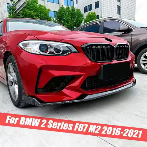 For BMW 2 Series F87 M2 CS Style 2016-2021 Gloss Black Front Bumper Splitter Lip Spoiler Diffuser Gu
