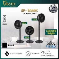 🔥NEW🔥DEKA FIERO JETTO AR10RC JETTO SF-B30RC 9" 5 Blades 5 Speeds with R/C DC Motor Wall Fan Stand Fa
