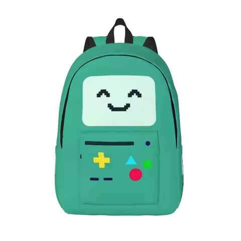 BMO Robot Backpack for Kids and Adults Schoolbag Student AdventureTime Cartoon Game Robots Bookbag B