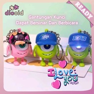 GANTUNGAN [Ready]LED I love you Mike Keychain Key Chain Cute glitter car Key ​​​​Disney Monster Inc 