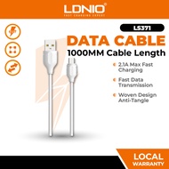 LDNIO LS371 High Speed Fast Charge Data Cable 2.1A Woven Design