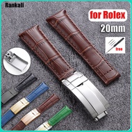 Genuine Leather Watch Strap for Rolex Water Ghost GMT Submariner Daytona 20mm Premium Cowhide Watch 