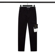 FS7G Stone Island Trousers Military Loose Multi-Compass Casual Functional Badge Embroidery Pocket To