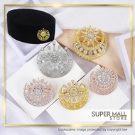 Kerongsang Dokoh Songkok Nikah Tanjak Tengkolok Bulan Sabit Bintang 39mm/49mm Brooch Pin Tudung Shou