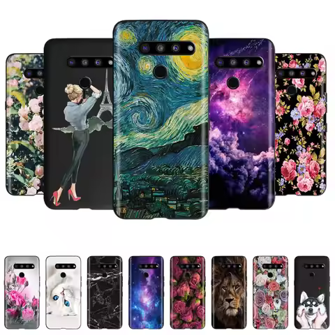 For LG V50 ThinQ 5G Case Fashion Pattern Soft Silicone TPU Phone Case For LG V50S ThinQ 5G V50 50S V