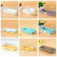 Wholesale Baking Rectangular Towel Roll Cake Sandwich Packaging Box Kraft Paper Meat Pine Snow Mei Niang Puff Box