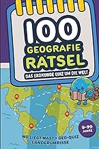100 Geografie Rätsel - Das Erdkunde Quiz um die Welt: Wo liegt was? - Geo Quiz - Länderumrisse - Fla