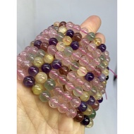 D2249 Natural Crystal/Super Seven Treasures/Hand Beads Bracelet Weight: 13g Size: Diameter 7.1-7.5mm