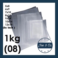 High Quality Thickness 0.8mm (08) Clear PP Plastic Bag Transparent / Beg Plastik PP Telus - (Size 5x