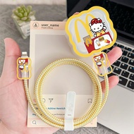 Cute Hello Kitty Charger Protector Cover Compatible for iphone 18W/20W /25W 3 Pin Soft TPU Charger C
