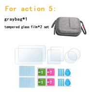 20240922  For DJI Osmo Action 5 Lens Cover HD Tempered Glass Action 5 Screen Protector Front Rear Fi