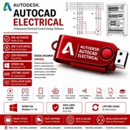 Autodesk AutoCAD Electrical 2025 USB Pendrive | Pre-Activated Setup Electrical Control Design Softwa