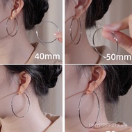 Circle Earrings 2025 Wide Circle Plain Circle 999 Hot-selling Earrings Earrings Earrings Tassel Ster