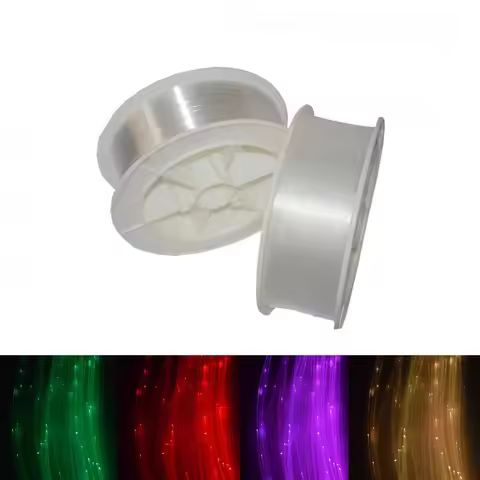 1X Sparkle 0.75mm/1mm/1.5mm/2mm/2.5mm/3mm Flash Point End Glow Star PMMA Plastic Fiber Optic Cable